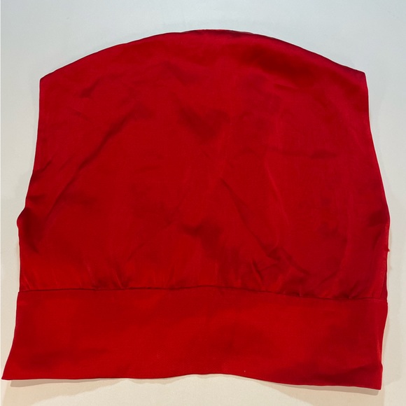 ZARA Red Low V Cut Crop Top | NWT - Picture 5 of 9